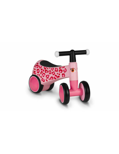 BN-LOE-SAMMY_PINK_ROSE,Lionelo - Bicicleta fara pedale, Sammy, Cu 4 roti, Din spuma EVA, Stabila, Manere moi, antiderapante, 12-