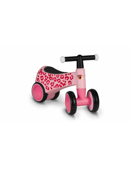 BN-LOE-SAMMY_PINK_ROSE,Lionelo - Bicicleta fara pedale, Sammy, Cu 4 roti, Din spuma EVA, Stabila, Manere moi, antiderapante, 12-