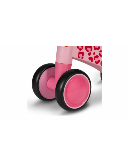 BN-LOE-SAMMY_PINK_ROSE,Lionelo - Bicicleta fara pedale, Sammy, Cu 4 roti, Din spuma EVA, Stabila, Manere moi, antiderapante, 12-