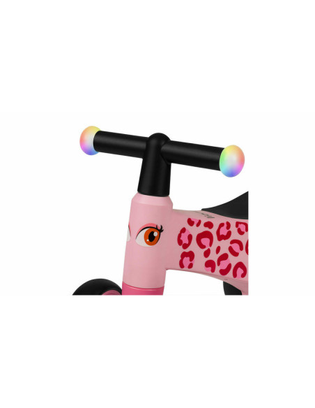 BN-LOE-SAMMY_PINK_ROSE,Lionelo - Bicicleta fara pedale, Sammy, Cu 4 roti, Din spuma EVA, Stabila, Manere moi, antiderapante, 12-