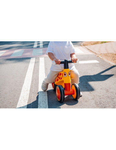 BN-LOE-SAMMY_PINK_ROSE,Lionelo - Bicicleta fara pedale, Sammy, Cu 4 roti, Din spuma EVA, Stabila, Manere moi, antiderapante, 12-