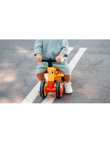 BN-LOE-SAMMY_PINK_ROSE,Lionelo - Bicicleta fara pedale, Sammy, Cu 4 roti, Din spuma EVA, Stabila, Manere moi, antiderapante, 12-