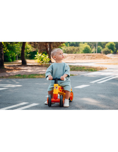 BN-LOE-SAMMY_PINK_ROSE,Lionelo - Bicicleta fara pedale, Sammy, Cu 4 roti, Din spuma EVA, Stabila, Manere moi, antiderapante, 12-