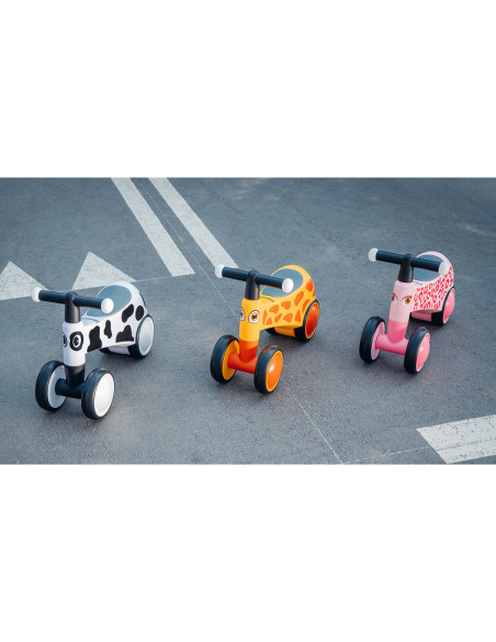 BN-LOE-SAMMY_PINK_ROSE,Lionelo - Bicicleta fara pedale, Sammy, Cu 4 roti, Din spuma EVA, Stabila, Manere moi, antiderapante, 12-