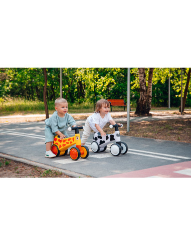 BN-LOE-SAMMY_PINK_ROSE,Lionelo - Bicicleta fara pedale, Sammy, Cu 4 roti, Din spuma EVA, Stabila, Manere moi, antiderapante, 12-