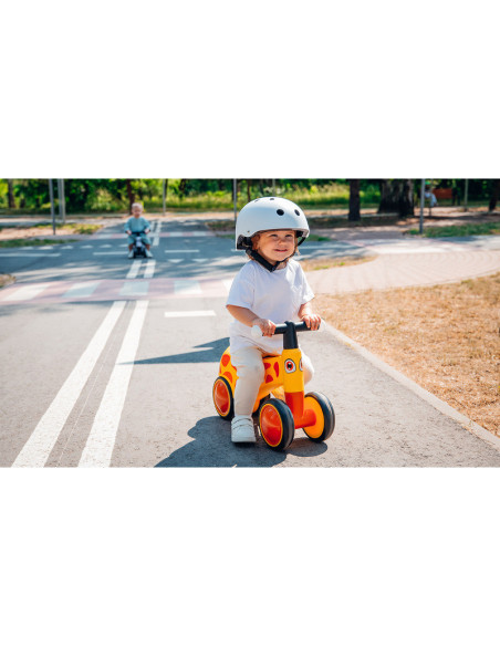 BN-LOE-SAMMY_YELLOW_HONEY,Lionelo - Bicicleta fara pedale, Sammy, Cu 4 roti, Din spuma EVA, Stabila, Manere moi, antiderapante, 