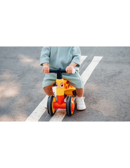 BN-LOE-SAMMY_YELLOW_HONEY,Lionelo - Bicicleta fara pedale, Sammy, Cu 4 roti, Din spuma EVA, Stabila, Manere moi, antiderapante, 