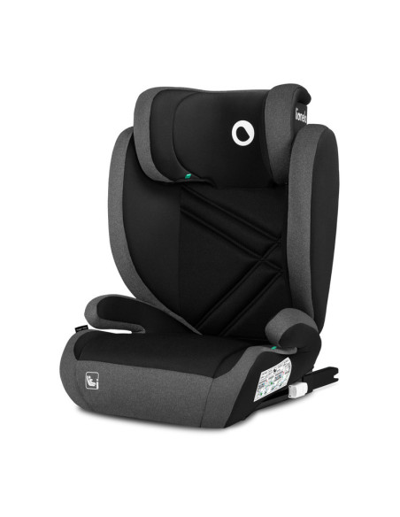 BN-LO-HUGO_I-SIZE_BLACK_GREY,Lionelo - Scaun auto, Hugo i-Size, Universal, Orientare in directia sensului de mers, Reglabil, Con