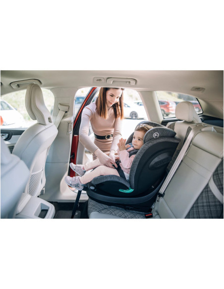 BN-49324,Scaun auto pentru copii, Space, Nastere - 150 Cm, Rotire 360 grade, Tehnologie Isofix I-Size, Spatar reglabil, Conform 