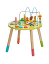 BN-49553,Masuta de activitati, Din lemn, Cu xilofon, Sortator de forme, Oglinda, Inaltime 48 cm, Free2Play, Multicolor