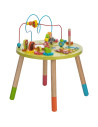 BN-49553,Masuta de activitati, Din lemn, Cu xilofon, Sortator de forme, Oglinda, Inaltime 48 cm, Free2Play, Multicolor