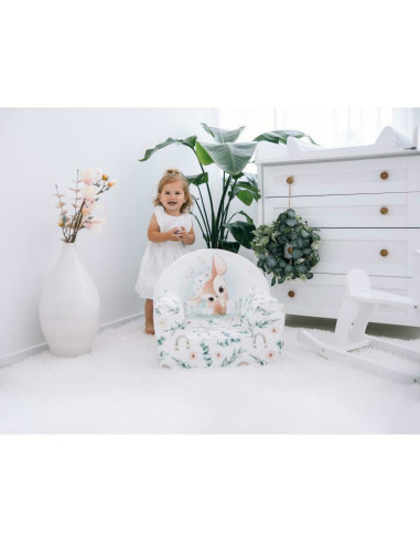 BN-80227,Fotoliu din burete pentru copii Green Magic, Bubaba, 9 luni - 5 ani, Cu Husa detasabila