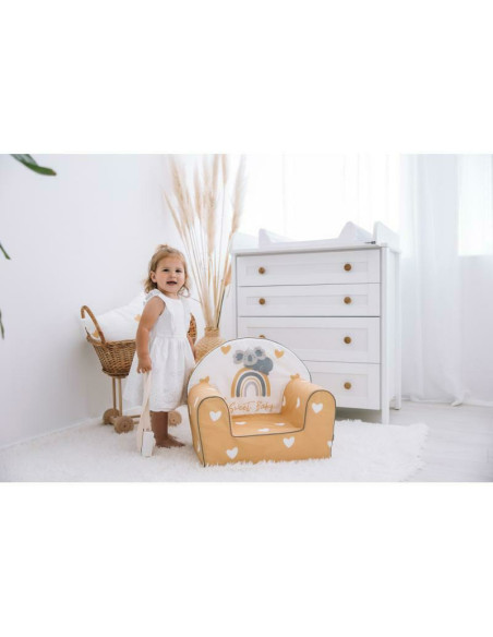 BN-41694,Fotoliu din burete pentru copii Safari Pink, Bubaba, 9 luni - 5 ani, Cu Husa detasabila