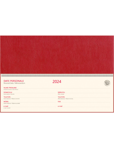EGOBREFCH3,Planner birou 30 x 10 albastru 2024 hartie ivory bref ego