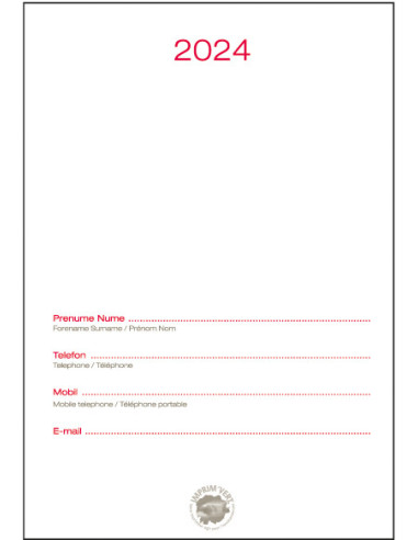 EGOCAPRIPC11,Agenda a5 zilnica rosie 2024 capri ego