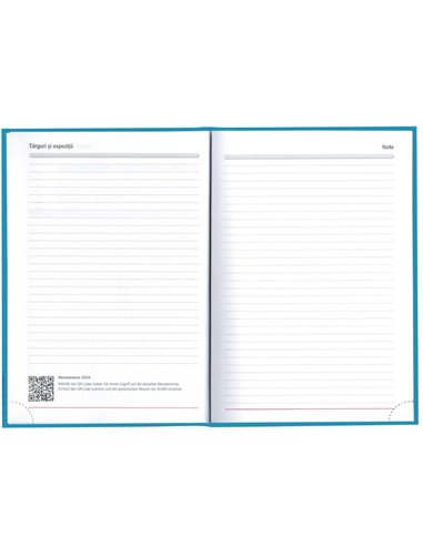 2024-9493660,Agenda datata Tucson 2024 ro A5, 352 pagini, coperta buretata, Albastru deschis