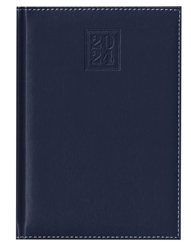 2024-9493760,Agenda datata ro a5, 352 pagini, coperta din piele sintetica, deluxe, Albastra 2024