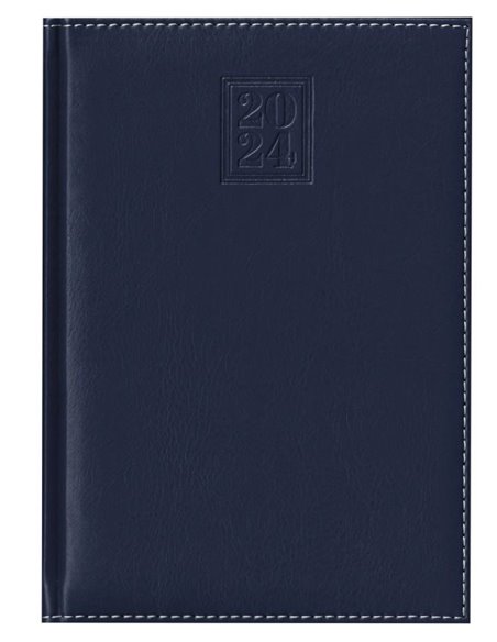 2024-9493760,Agenda datata ro a5, 352 pagini, coperta din piele sintetica, deluxe, Albastra 2024