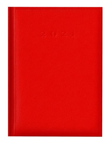 2024-9492840,Agenda datata ro A5, 352 pagini, coperta buretata, culoare rosu 2024