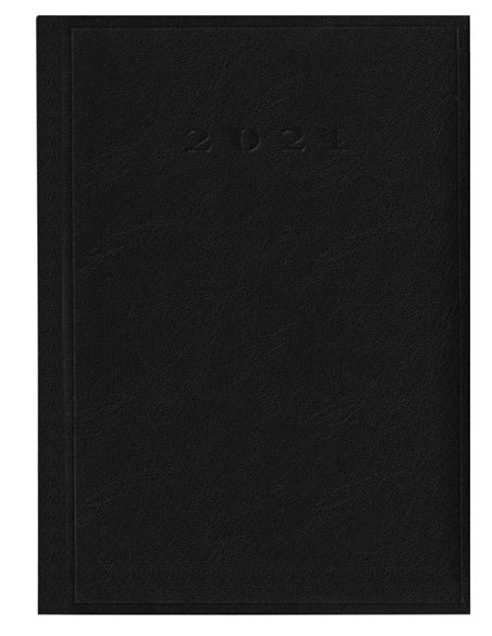 2024-9492800,Agenda datata ro A5, 352 pagini, coperta buretata, culoare negru 2024