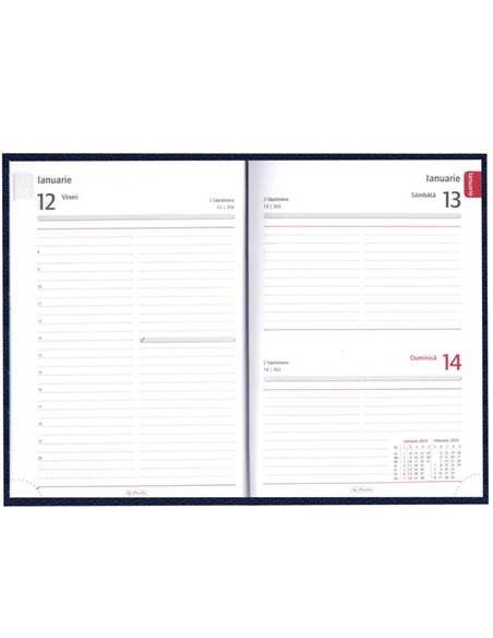 2024-9491150,Agenda nedatata Herlitz A4 128 pagini, Rosu