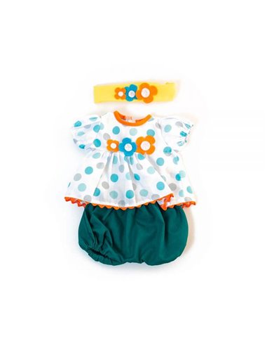 ML31562,Set imbracaminte vreme calda pentru papusa fetita 38 cm Dots