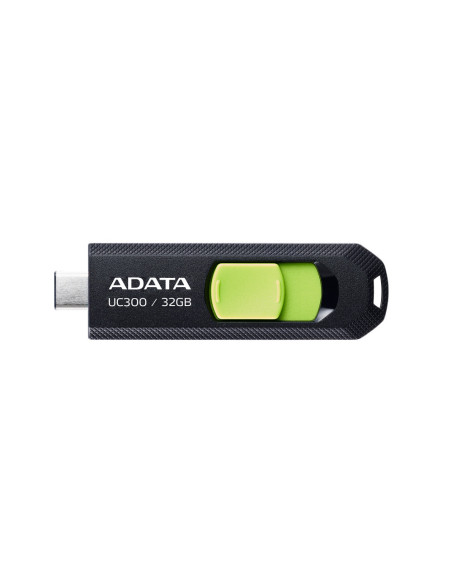ACHO-UC300-32G-RBK/GN,MEMORIE USB Type-C 3.2 ADATA 32 GB, retractabila, carcasa plastic, negru / verde "ACHO-UC300-32G-RBK/GN" (