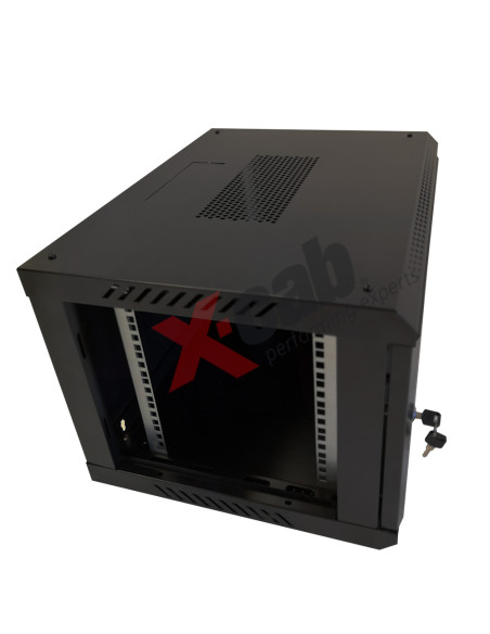 XCAB-9U45S.9004,Cabinet metalic de perete 19”, tip rack wallmount, 9U 600x450 mm, Xcab Negru "Xcab-9U45S.9004"