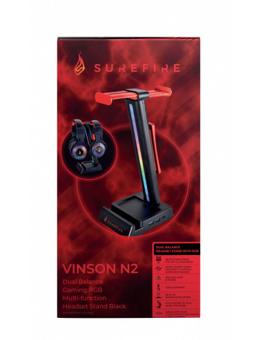 48847,Stand casti SureFire by Verbatim Vinson N2 Dual Balance, RGB LED, USB, Negru