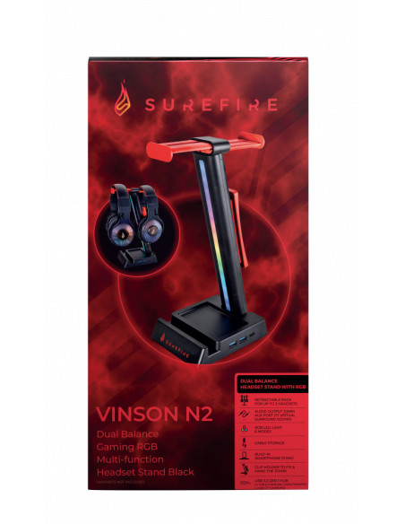 48847,Stand casti SureFire by Verbatim Vinson N2 Dual Balance, RGB LED, USB, Negru