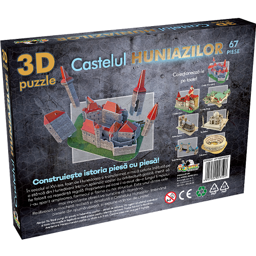 surprise jazz Complex Puzzle 3D Noriel, Castelul Huniazilor,67 piese -