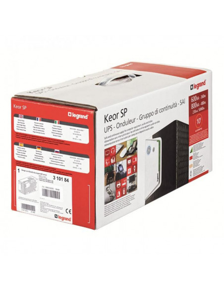 UPS Legrand KEOR SP 2000, 2000VA/ 1200W, 2x IEC + 2x German UPS Legrand KEOR SP 2000, 2000VA/ 1200W, 2x IEC + 2x German