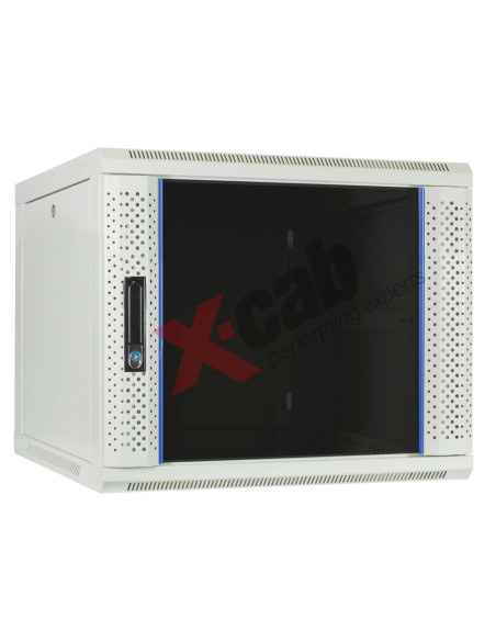 Xcab-9U60S.7035,Cabinet metalic de perete 19", tip rack wallmount, 9U 600x600 mm, Xcab S Gri "Xcab-9U60S.7035"