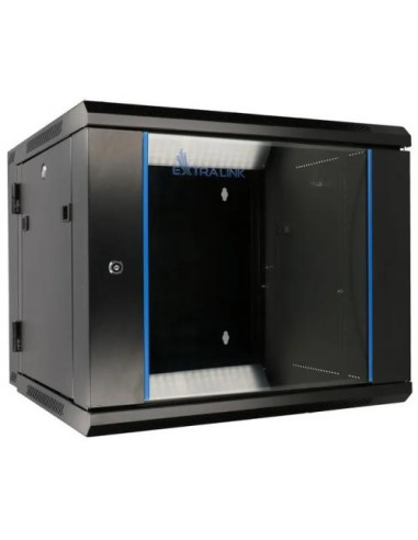 EX.12943,Rack Extralink EX.12943 wall-mounted, 19inch, 9U, 600x600mm, Negru