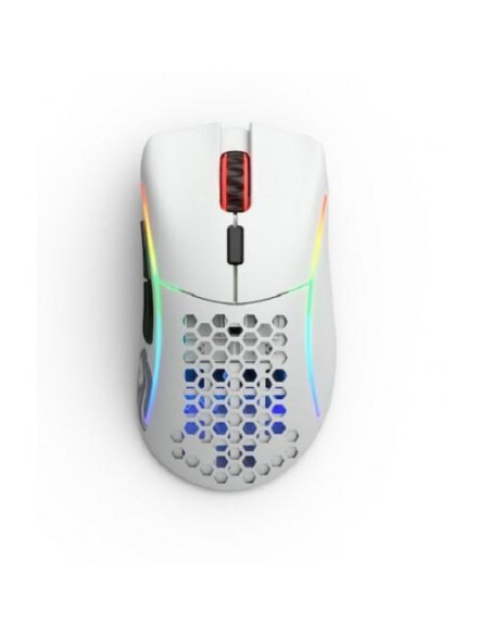GLO-MS-DMW-MW,Mouse Optic Glorious Model D, RGB LED, USB Wireless, Alb