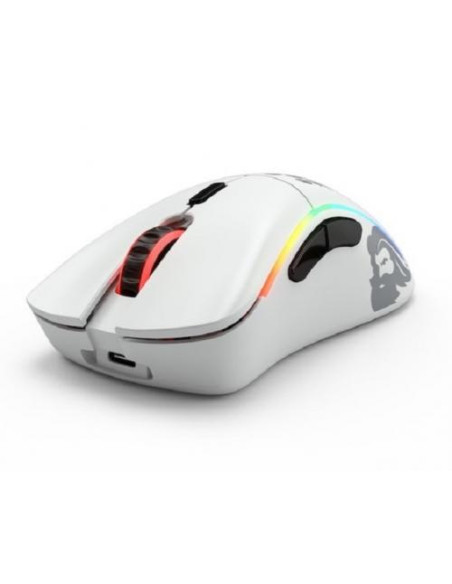 GLO-MS-DMW-MW,Mouse Optic Glorious Model D, RGB LED, USB Wireless, Alb