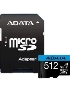 AUSDX512GUICL10A1-RA1,CARD MicroSD ADATA, 512 GB, MicroSDXC, clasa 10, standard UHS-I U1, "AUSDX512GUICL10A1-RA1" (timbru verde 