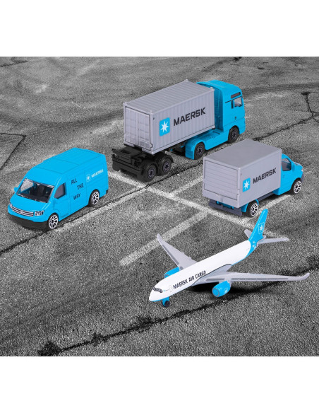 S212057290,Set Majorette MAERSK Logistic cu 4 vehicule