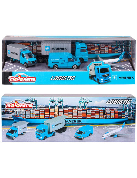 S212057290,Set Majorette MAERSK Logistic cu 4 vehicule