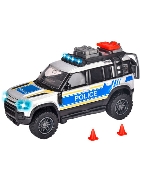 S213712000038,Masina de politie Majorette Land Rover cu lumini si sunete