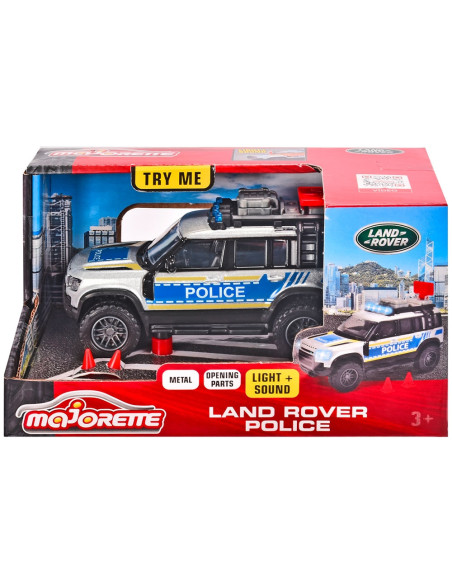 S213712000038,Masina de politie Majorette Land Rover cu lumini si sunete