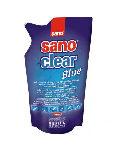 Rezerva detergent pentru geamuri, 750 ml, SANO Clear