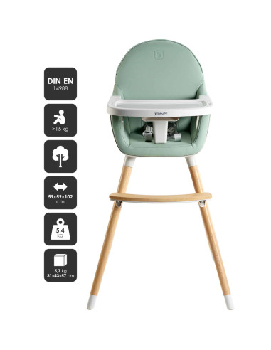 BB-BGO-5452,BabyGo - Scaun de masa transformabil Scandi Green
