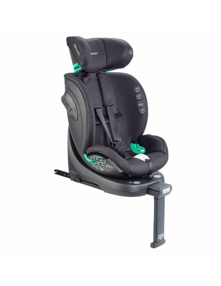 BB-BGO-2351,BabyGo - Scaun auto rotativ Prime 360, Black, 40-150 cm, certificat R129