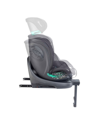 BB-BGO-2351,BabyGo - Scaun auto rotativ Prime 360, Black, 40-150 cm, certificat R129