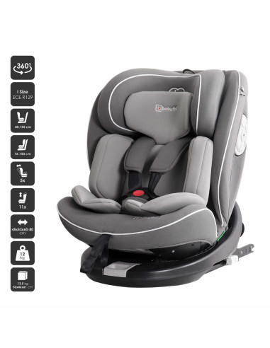 BB-BGO-2332,BabyGo - Scaun auto Nova2, Gray, 40 -150 cm, certificat R129