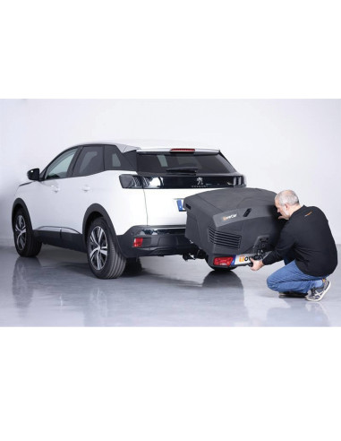 TV4XNN0,Cutie portbagaj pe carligul de remorcare TowBox Evo, Urban Negru