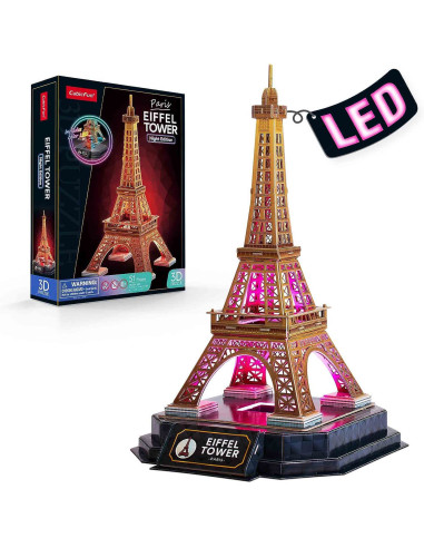 CUL534h,CUBICFUN - PUZZLE 3D TURNUL EIFFEL EDITIE LUMINOASA 51 PIESE
