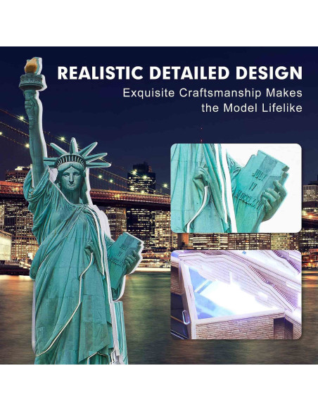 CUL536h,CUBICFUN - PUZZLE 3D STATUIA LIBERTATII EDITIE LUMINOASA 79 PIESE
