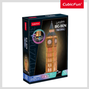 CUL537h,CUBICFUN - PUZZLE 3D BIG BEN EDITIE LUMINOASA 32 PIESE 2